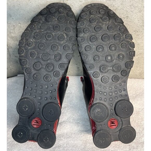 RARE NIKE SHOX NZ EU 501524-027 BLACK SILVER GYM RED MENS SIZE 14 SHOES SNEAKERS - Picture 7 of 8